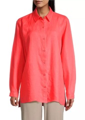 Eileen Fisher Classic Collar Linen Easy Shirt