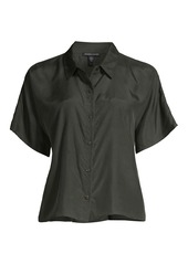 Eileen Fisher Classic Collar Silk Shirt
