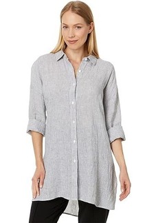 Eileen Fisher Classic Collar Striped Shirt