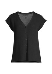 Eileen Fisher Cotton Knit Vest Top