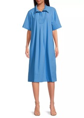 Eileen Fisher Cotton Short-Sleeve Shirtdress