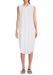 Eileen Fisher Cotton Sleeveless Shirtdress