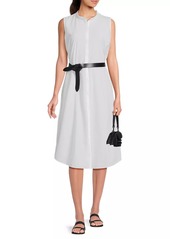 Eileen Fisher Cotton Sleeveless Shirtdress