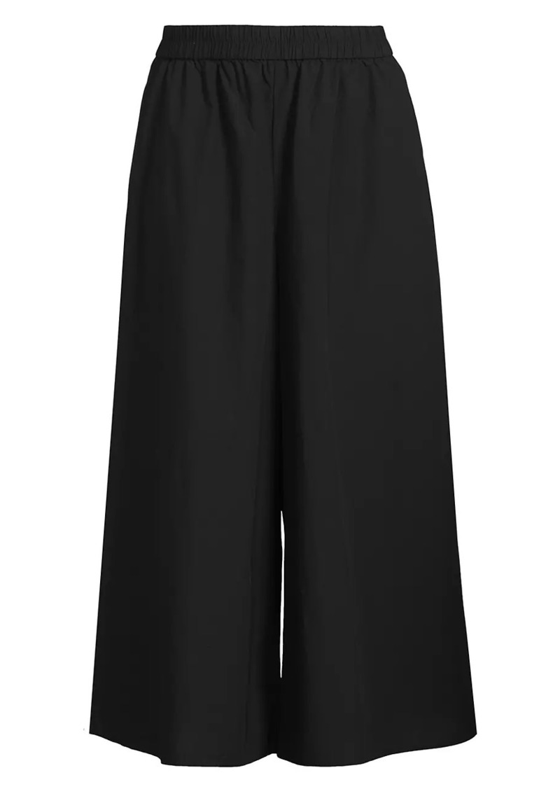 Eileen Fisher Cotton Wide-Leg Crop Pants