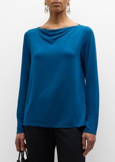 Eileen Fisher Cowl-Neck Stretch Jersey Top