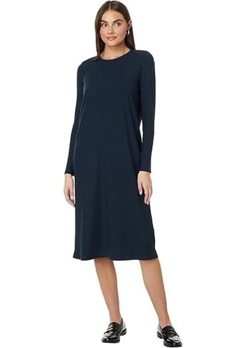 Eileen Fisher Crew Neck Calf Length Dress