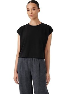 Eileen Fisher Crew Neck Cropped Shell