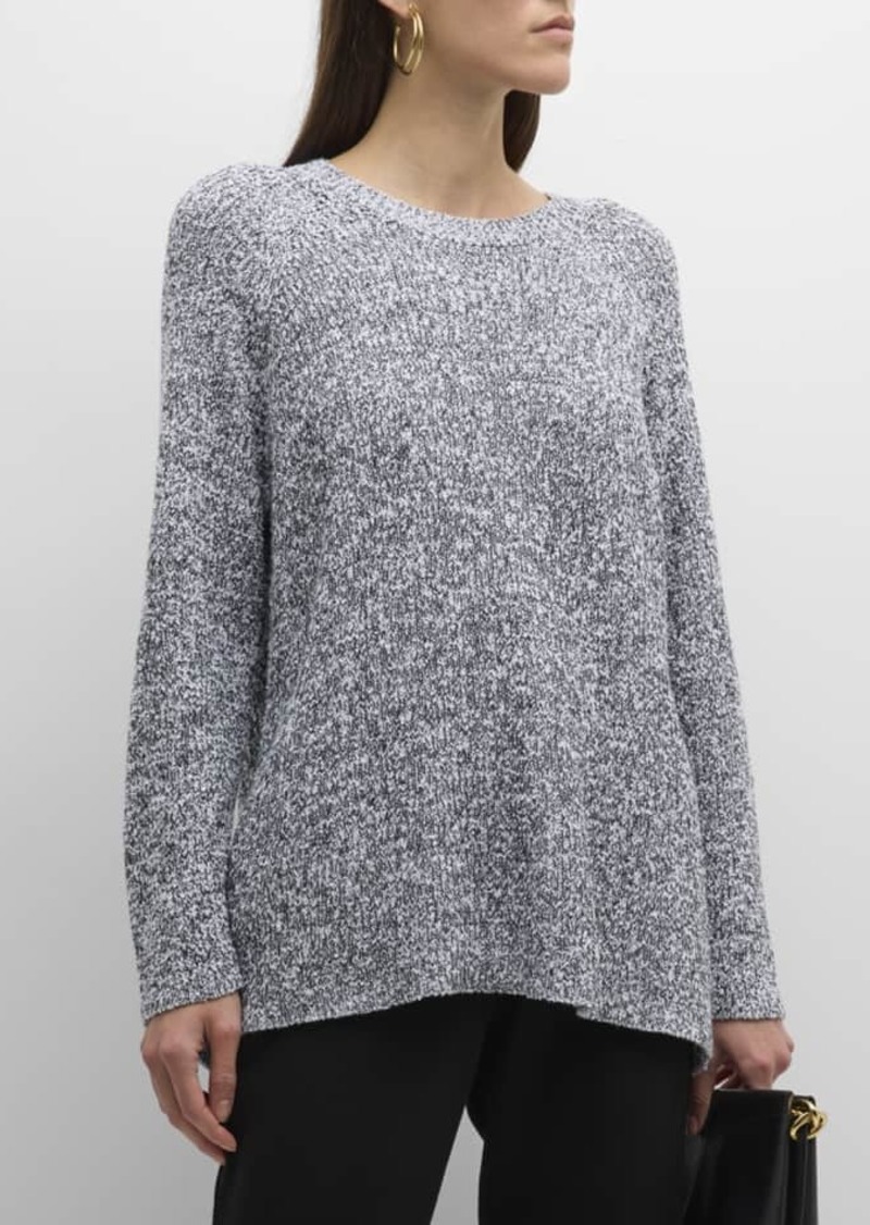Eileen Fisher Crewneck Boucle Organic Cotton Sweater