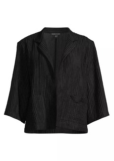 Eileen Fisher Crinkled Open-Front Jacket