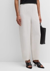 Eileen Fisher Cropped Straight-Leg Silk Pants