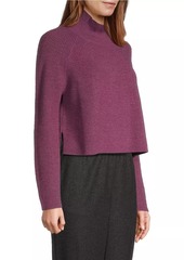 Eileen Fisher Cropped Wool Turtleneck