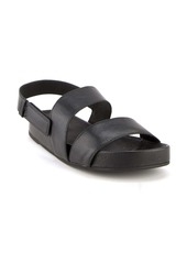 Eileen Fisher Curve Sandal in Black Leather at Nordstrom