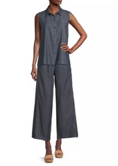 Eileen Fisher Denim Sleeveless Shirt