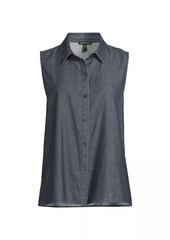 Eileen Fisher Denim Sleeveless Shirt