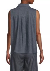 Eileen Fisher Denim Sleeveless Shirt