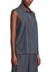 Eileen Fisher Denim Sleeveless Shirt