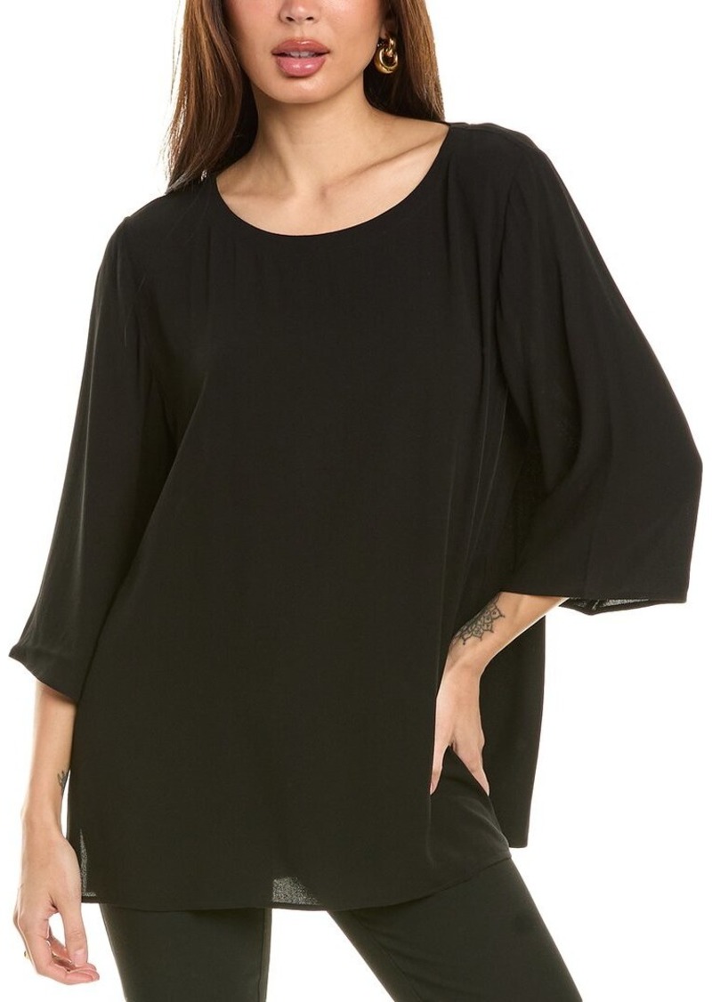 EILEEN FISHER Ballet Neck Silk Top