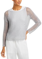 Eileen Fisher Bateau Neck Cotton Sweater