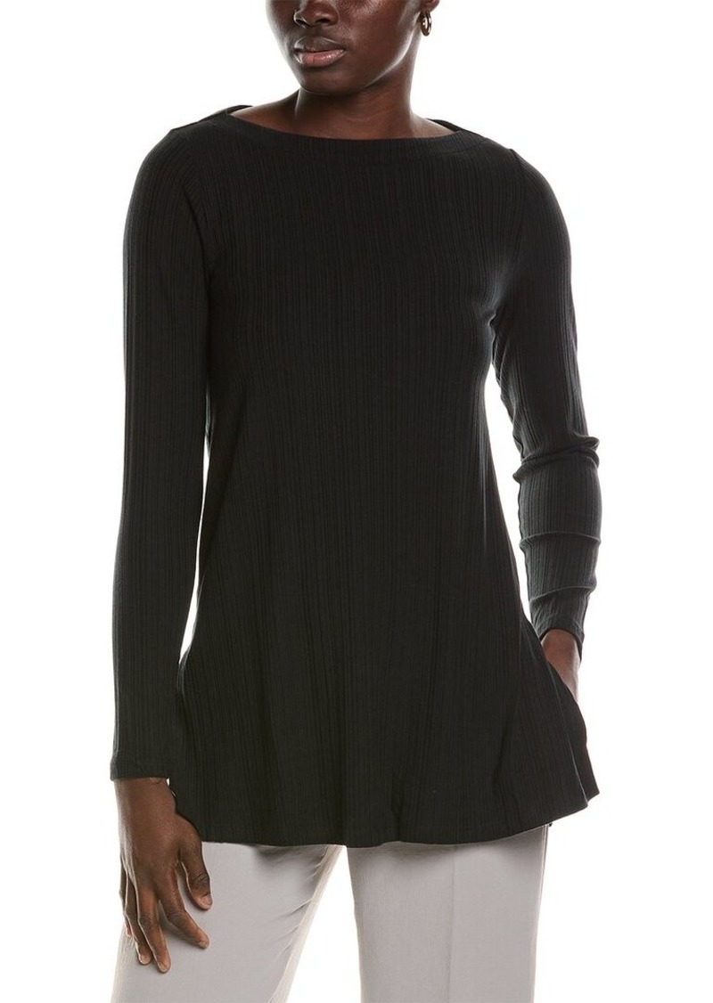 EILEEN FISHER Bateau Neck Long Top