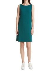 Eileen Fisher Bateau Neck Shift Dress in Agean at Nordstrom
