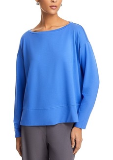 Eileen Fisher Boat Neck Long Sleeve Boxy Top