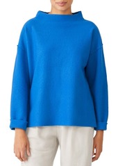 Eileen Fisher Boiled Wool Box Top in Marine at Nordstrom
