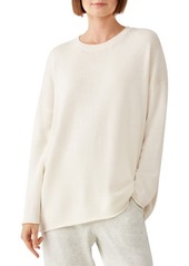Eileen Fisher Boxy Crewneck Sweater in Soft White at Nordstrom