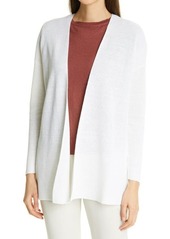 Eileen Fisher Boxy Open Front Cardigan in White at Nordstrom