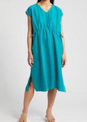 Eileen Fisher Cap Sleeve Silk Dress