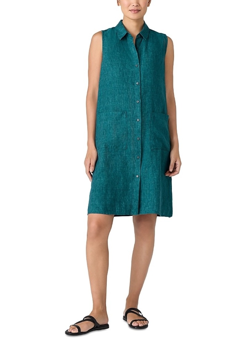 Eileen Fisher Classic Collar Linen Dress