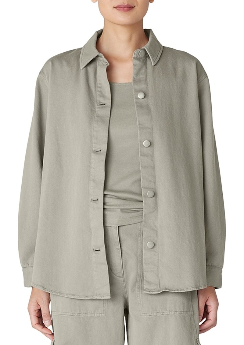 Eileen Fisher Classic Collar Long Shirt Jacket