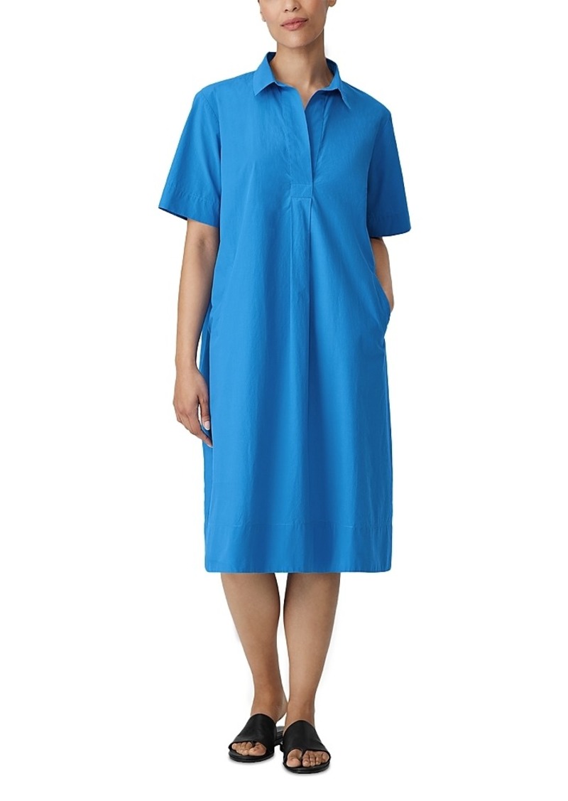 Eileen Fisher Classic Collar Midi Dress