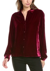 EILEEN FISHER Classic Collar Silk-Blend Shirt