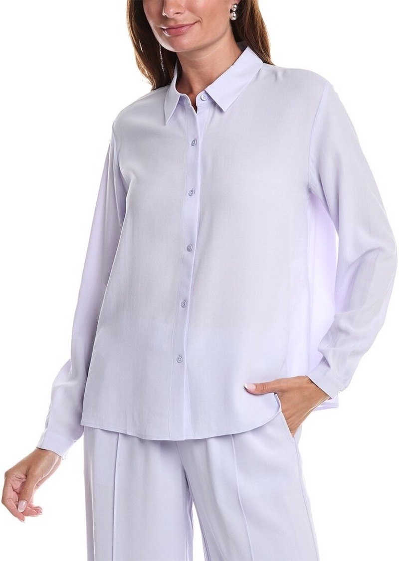 EILEEN FISHER Classic Collar Silk Shirt