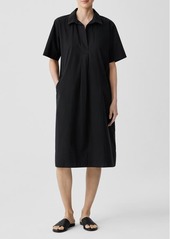 Eileen Fisher Classic Organic Cotton Poplin Midi Shirtdress