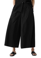 Eileen Fisher Cotton Cropped Wide Leg Pants