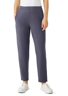 Eileen Fisher Cozy Brushed Terry Tapered Ankle Pants in Twilight at Nordstrom