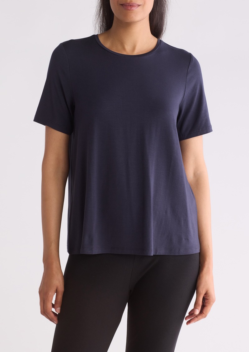 Eileen Fisher Crewneck Tencel® Lyocell T-Shirt in Nocturne at Nordstrom Rack