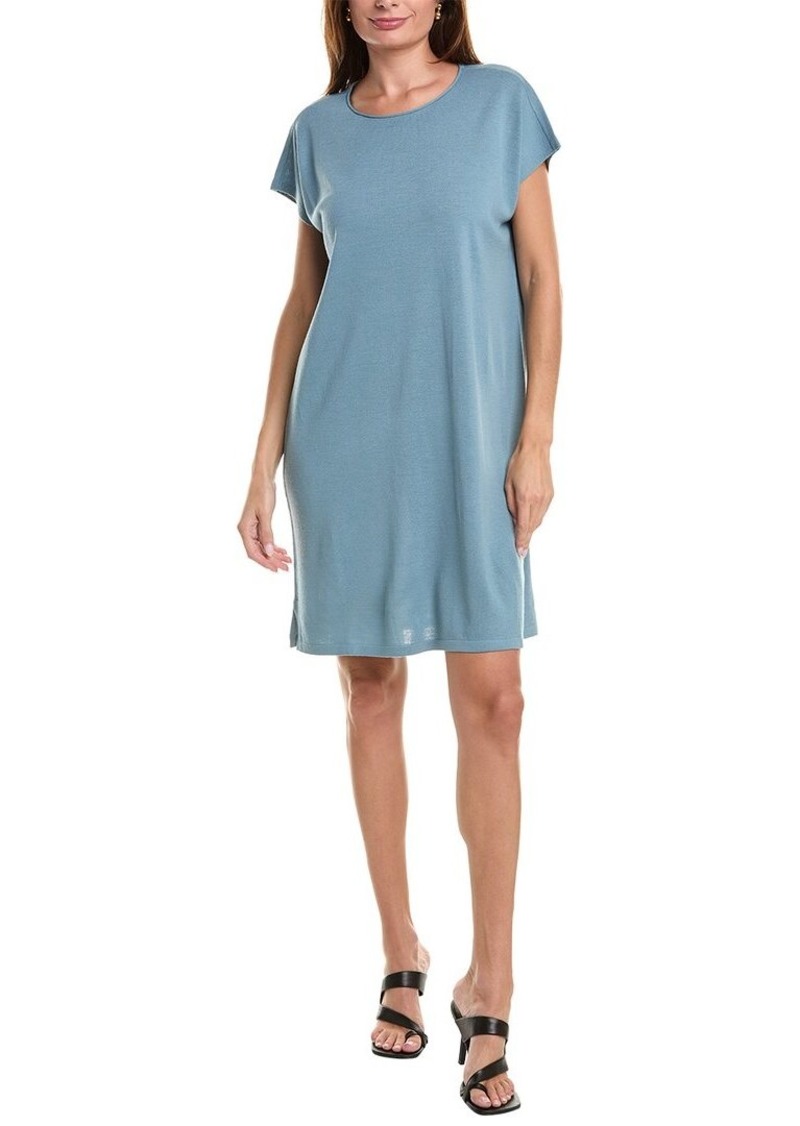 EILEEN FISHER Crewneck Wool Shift Dress