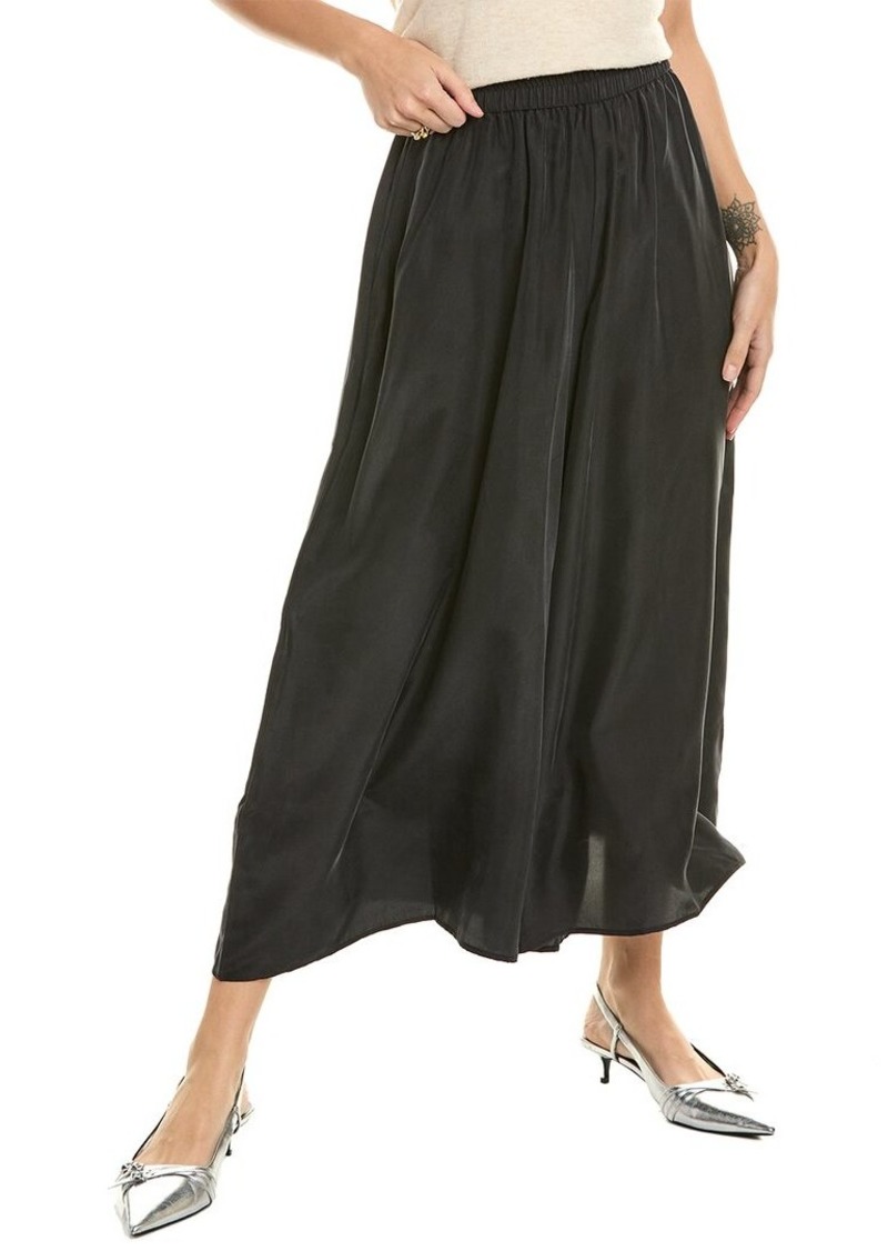 EILEEN FISHER Cropped Silk Wide Leg Pant