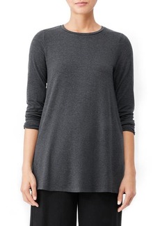 Eileen Fisher Easy Crewneck Top in Charcoal at Nordstrom