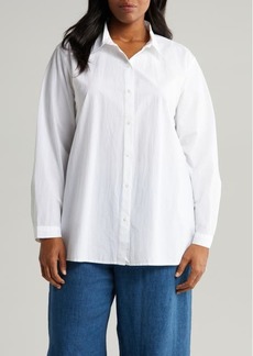 Eileen Fisher Easy Organic Cotton Button-Up Shirt