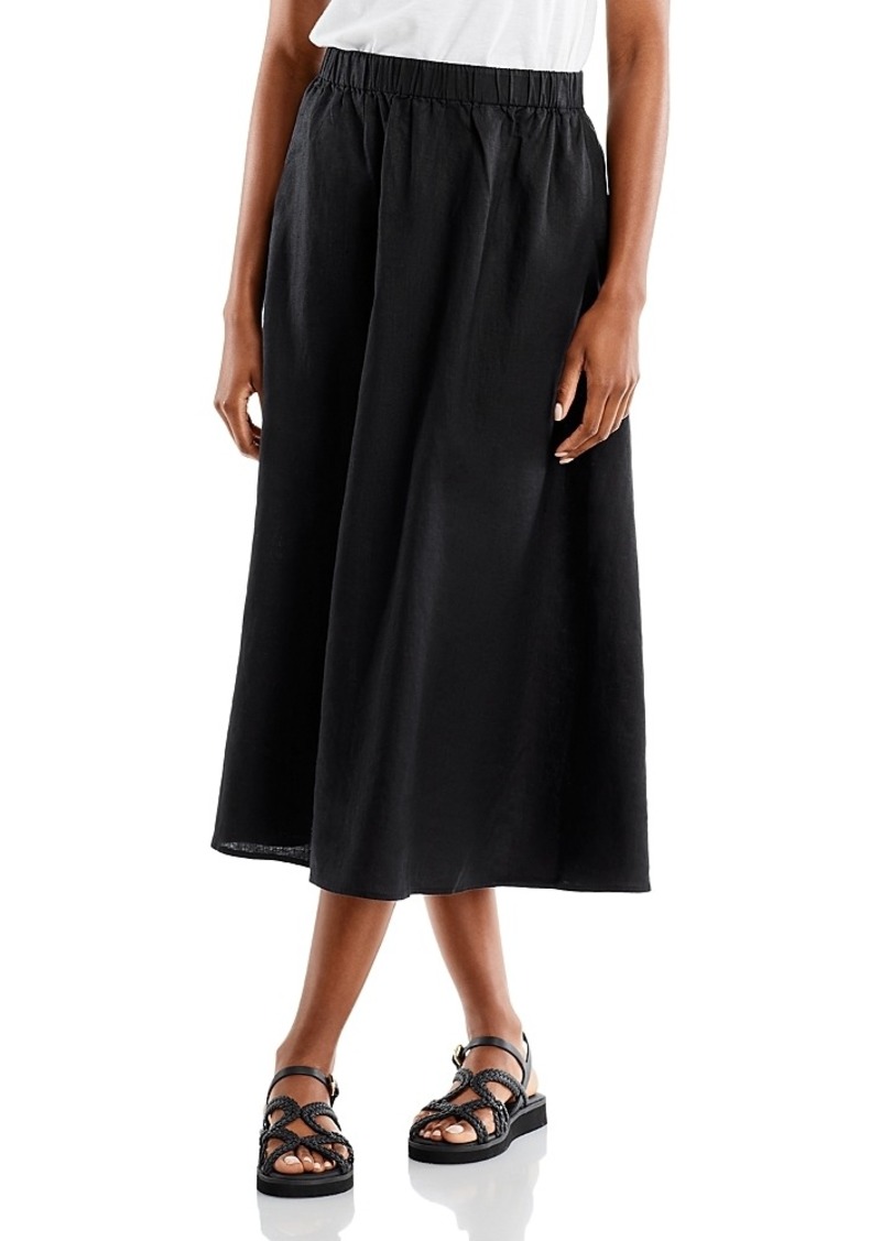 Eileen Fisher Gathered Linen Skirt