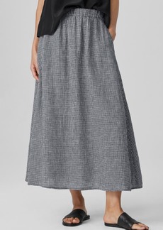 Eileen Fisher Gathered Organic Linen Maxi Skirt