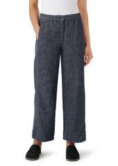 Eileen Fisher Hemp & Organic Cotton Ankle Wide Leg Pants