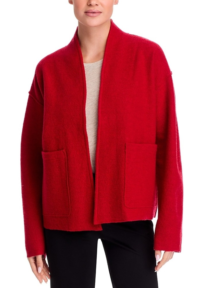 Eileen Fisher High Collar Pockets Jacket