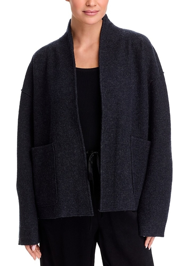 Eileen Fisher High Collar Pockets Jacket