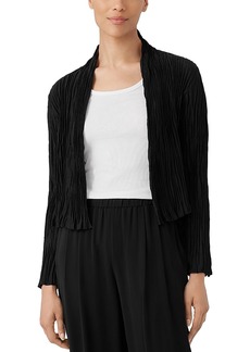 Eileen Fisher High Collar Silk Jacket