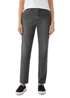 Eileen Fisher High Rise Slim Fit Jeans in Carbon