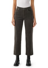 Eileen Fisher High Waist Ankle Straight Leg Corduroy Pants in Grove at Nordstrom Rack